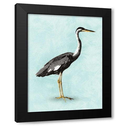 Seashore Bird I Black Modern Wood Framed Art Print by PI Galerie