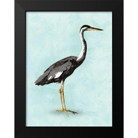 Seashore Bird I Black Modern Wood Framed Art Print by PI Galerie