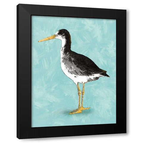 Seashore Bird III Black Modern Wood Framed Art Print with Double Matting by PI Galerie