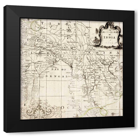 Old World II Black Modern Wood Framed Art Print by PI Galerie