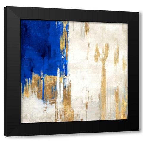 Indigo Abstract III Black Modern Wood Framed Art Print by PI Galerie