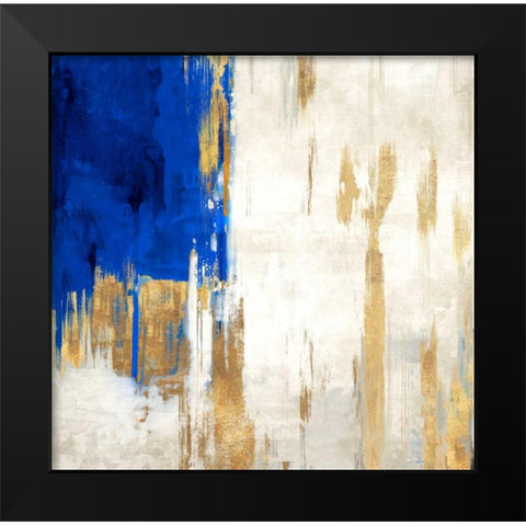 Indigo Abstract III Black Modern Wood Framed Art Print by PI Galerie