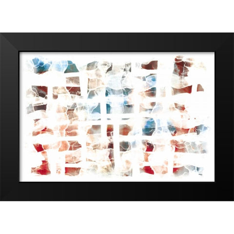 Abstract Checkers  Black Modern Wood Framed Art Print by PI Galerie
