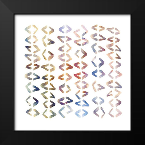 Chevron Crazy Black Modern Wood Framed Art Print by PI Galerie