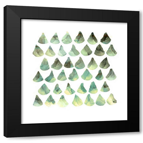 Scales Black Modern Wood Framed Art Print by PI Galerie