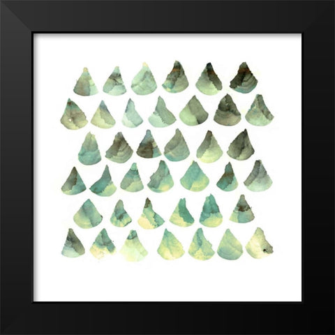 Scales Black Modern Wood Framed Art Print by PI Galerie