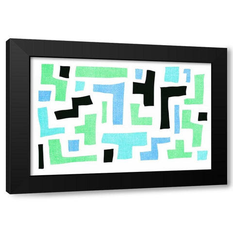 Geo I Black Modern Wood Framed Art Print by PI Galerie