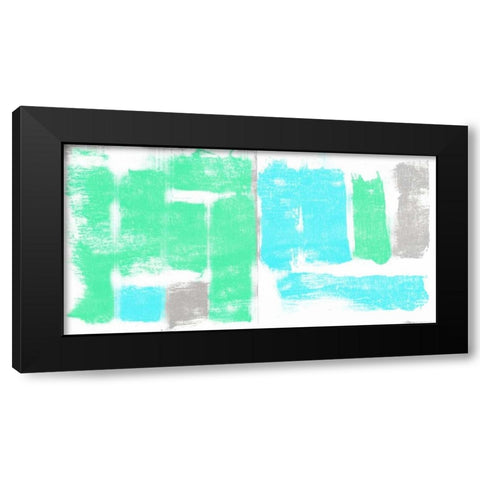 Geo II Black Modern Wood Framed Art Print with Double Matting by PI Galerie
