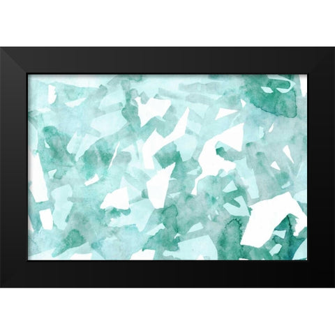 Watercolor Geo  Black Modern Wood Framed Art Print by PI Galerie