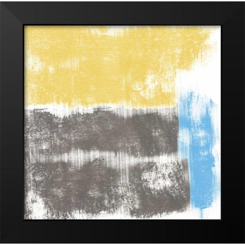 Yellow Geo Black Modern Wood Framed Art Print by PI Galerie