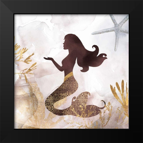 Mermaid II Black Modern Wood Framed Art Print by PI Galerie