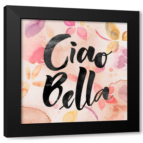 Ciao Bella Black Modern Wood Framed Art Print with Double Matting by PI Galerie