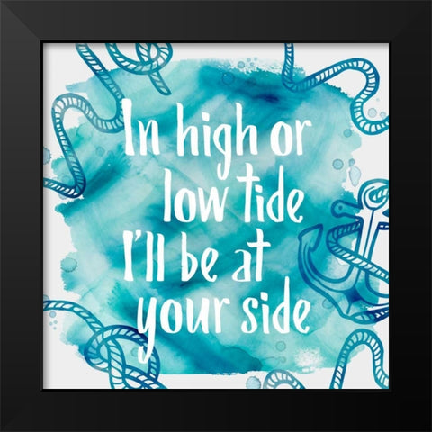 In High Tide Black Modern Wood Framed Art Print by PI Galerie