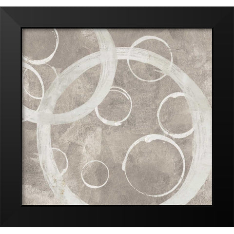 Small Rings I Black Modern Wood Framed Art Print by PI Galerie