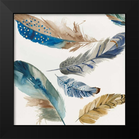 Feather Weather I Black Modern Wood Framed Art Print by PI Galerie