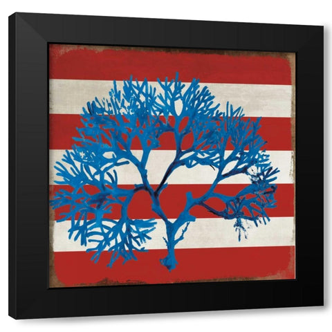 Marine Coral I Black Modern Wood Framed Art Print with Double Matting by PI Studio