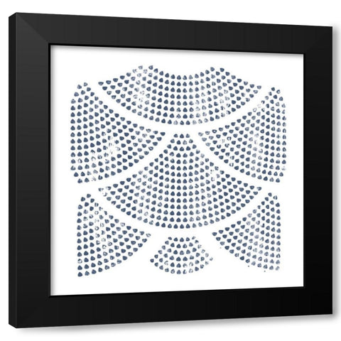 Waves Black Modern Wood Framed Art Print with Double Matting by PI Studio