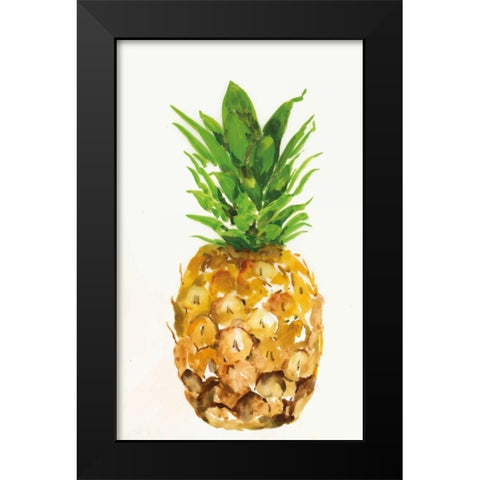 Pineapple I Black Modern Wood Framed Art Print by PI Studio