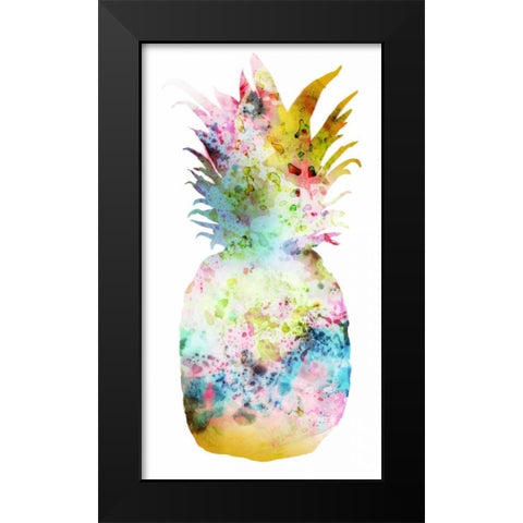 Pineapple II Black Modern Wood Framed Art Print by PI Studio