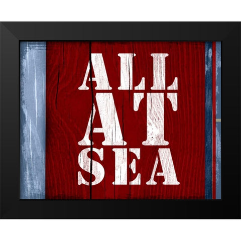 All at Sea Black Modern Wood Framed Art Print by PI Studio