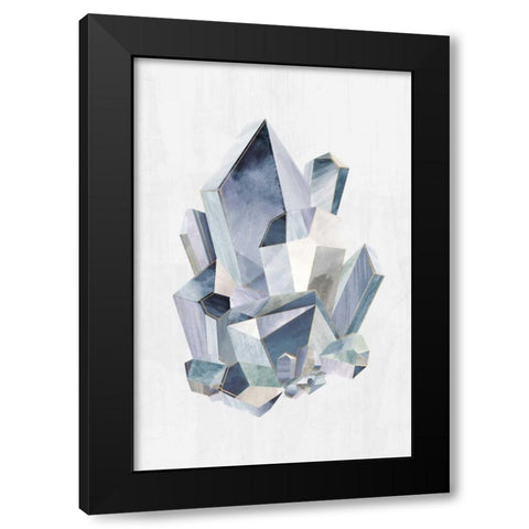 Crystal Pyramid Black Modern Wood Framed Art Print by PI Studio