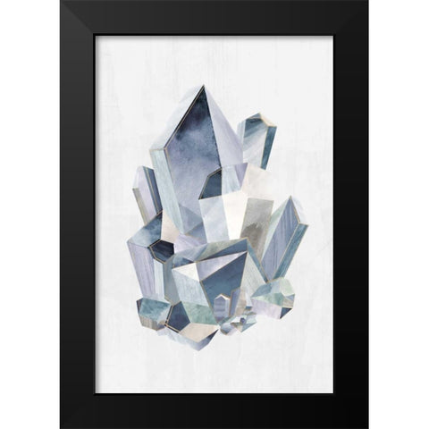Crystal Pyramid Black Modern Wood Framed Art Print by PI Studio