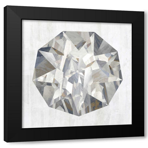 Gems II Black Modern Wood Framed Art Print by PI Studio