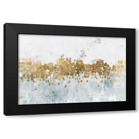 Golden Starlight  Black Modern Wood Framed Art Print with Double Matting by PI Studio