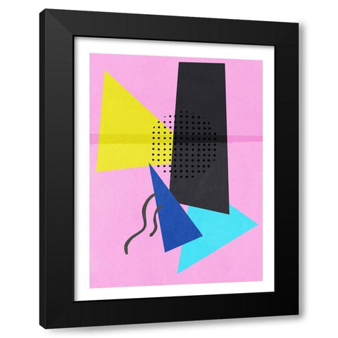 Retro Sound Black Modern Wood Framed Art Print with Double Matting by PI Studio