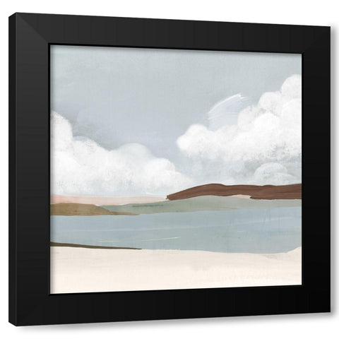 Quiet Sunday Black Modern Wood Framed Art Print with Double Matting by PI Studio