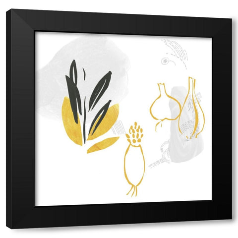 Citrus Paradise II Black Modern Wood Framed Art Print with Double Matting by PI Studio