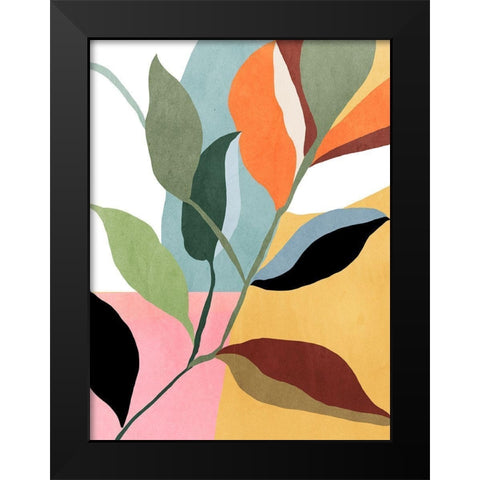 Bright Twig Black Modern Wood Framed Art Print by PI Studio