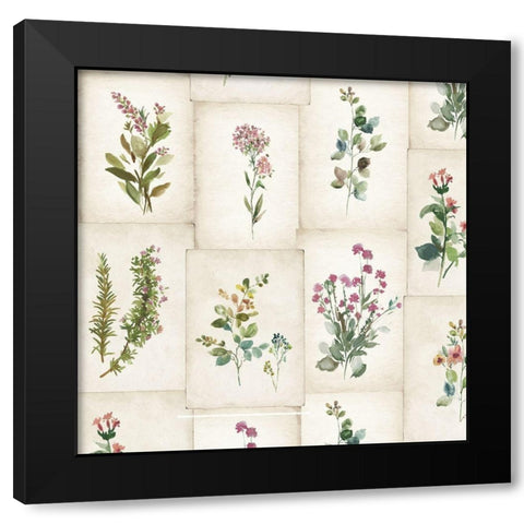 My Motherâ€™s Garden Black Modern Wood Framed Art Print with Double Matting by Pi Studio