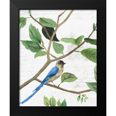 Spring Bird II Black Modern Wood Framed Art Print by PI Studio