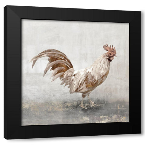 Rustic Roaster Black Modern Wood Framed Art Print with Double Matting by Pi Studio