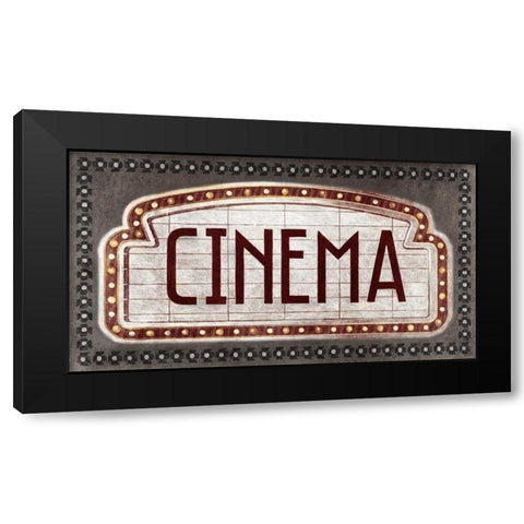 Cinema Black Modern Wood Framed Art Print with Double Matting by PI Studio