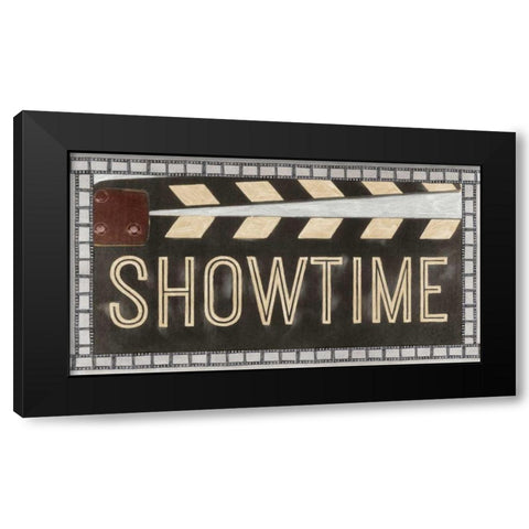 Showtime Black Modern Wood Framed Art Print with Double Matting by PI Studio