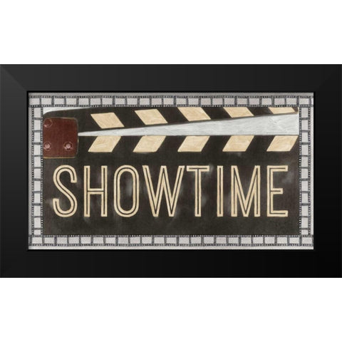 Showtime Black Modern Wood Framed Art Print by PI Studio