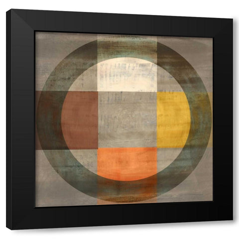 Helios I Black Modern Wood Framed Art Print with Double Matting by PI Studio