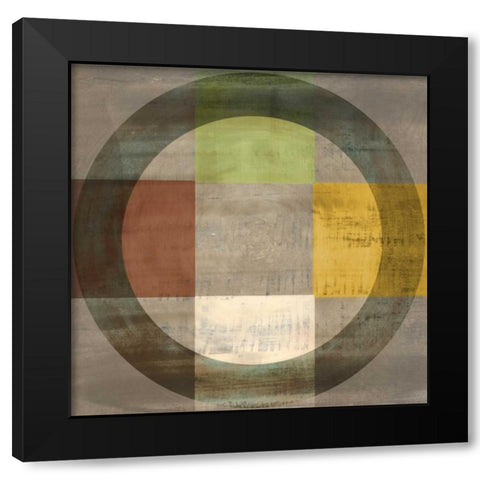 Helios II Black Modern Wood Framed Art Print with Double Matting by PI Studio