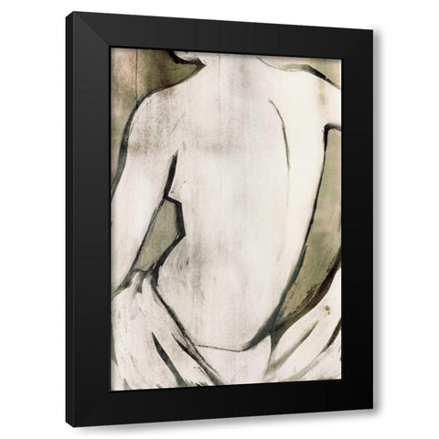 Nude Sepia II Black Modern Wood Framed Art Print with Double Matting by PI Studio