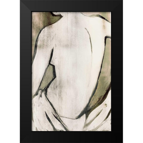 Nude Sepia II Black Modern Wood Framed Art Print by PI Studio