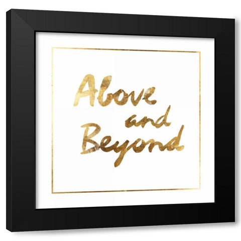 above and beyond  Black Modern Wood Framed Art Print with Double Matting by PI Studio