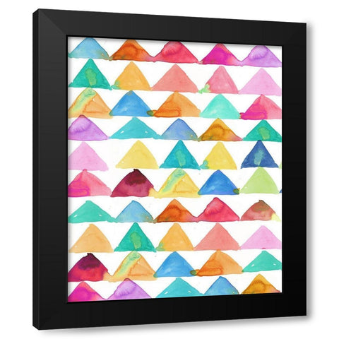 Tent Black Modern Wood Framed Art Print with Double Matting by PI Studio