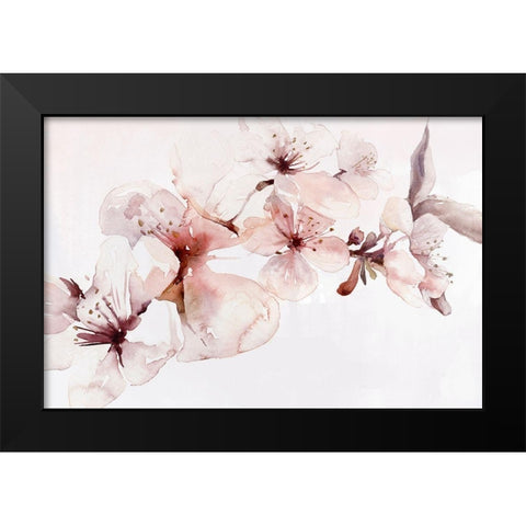 Watercolor Blossoms I Black Modern Wood Framed Art Print by PI Studio