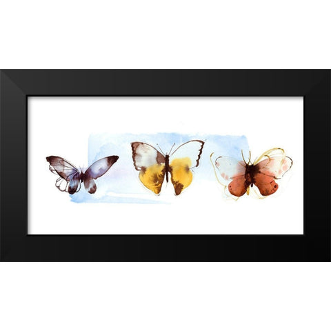 Butterfly Fly Away II  Black Modern Wood Framed Art Print by PI Studio