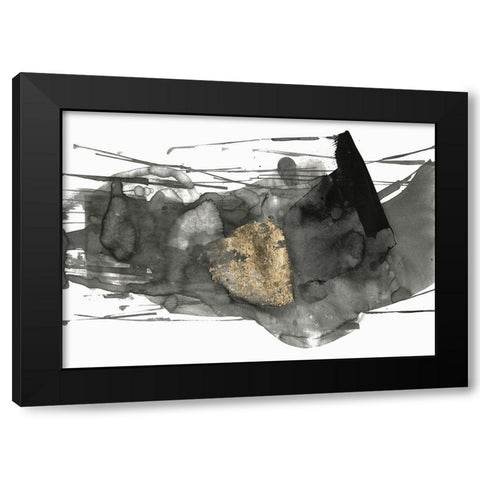 Black Gesture I Black Modern Wood Framed Art Print with Double Matting by PI Studio