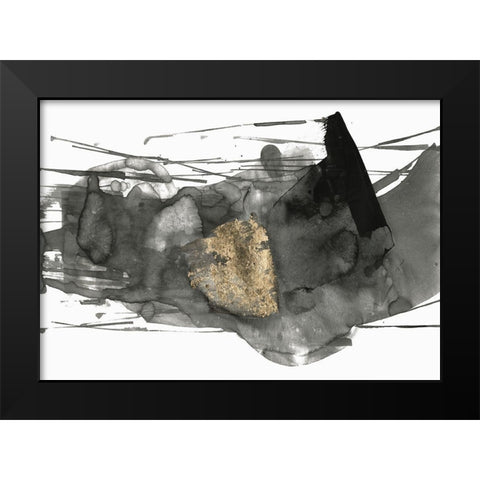 Black Gesture I Black Modern Wood Framed Art Print by PI Studio