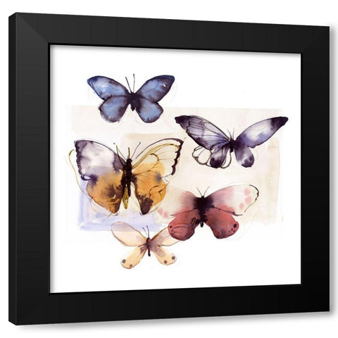 Butterfly Fly Away IIIÂ  Black Modern Wood Framed Art Print with Double Matting by PI Studio
