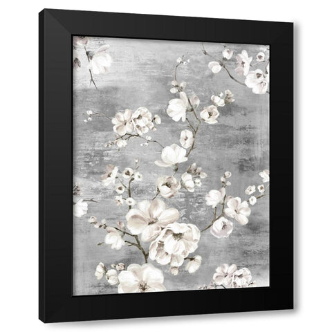 Blossoming Garden II Black Modern Wood Framed Art Print with Double Matting by PI Studio